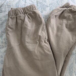 Brandy Melville Taupe Track Joggers